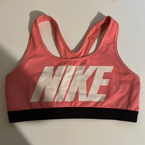 Nike Other - Pink Nike sports bra M medium support Indy yoga running tennis